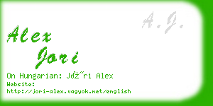 alex jori business card